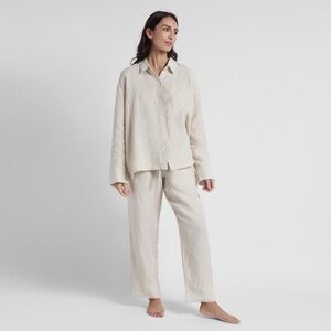 Parachute Women’s Linen Top, Bone - XS